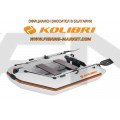 KOLIBRI - Надуваема моторна лодка с твърдо дъно KM-245 Book Deck Standard - светло сив